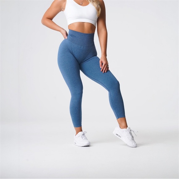 NVGTN Slate Blue Curve Seamless Leggings - Picture 3 of 11